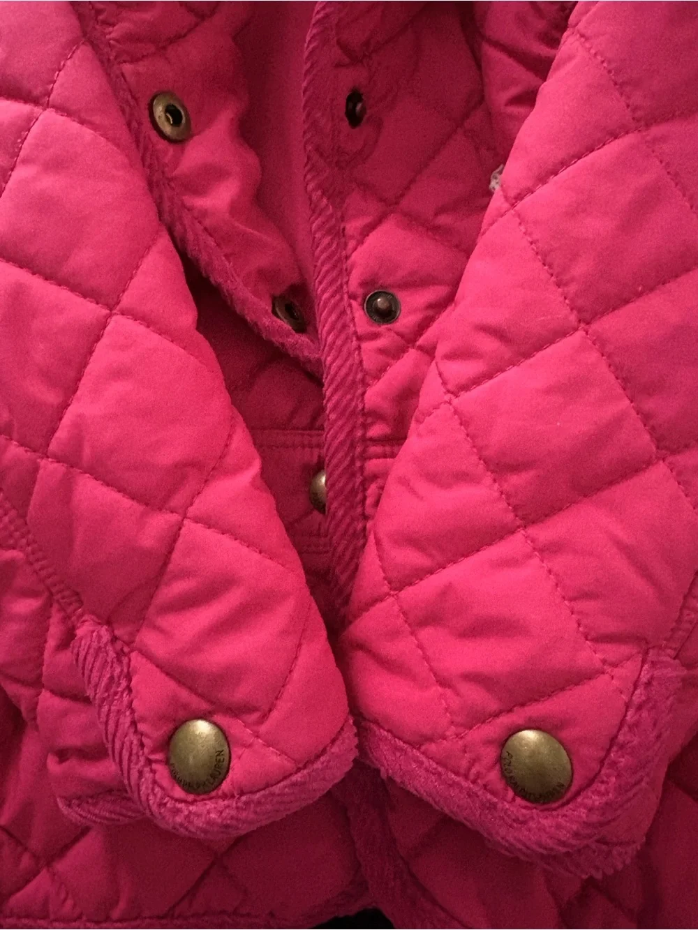 Ralph Lauren Hot Pink Quilted Peplum Jacket